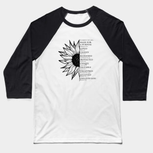 Your Identity In Christ - Bible Verses Baseball T-Shirt